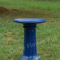 Handmade Blue Ceramic Bird Baths With Stand