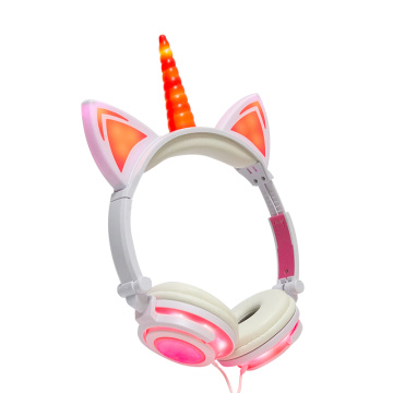 Cuffie con gatto unicorno per tablet per bambini