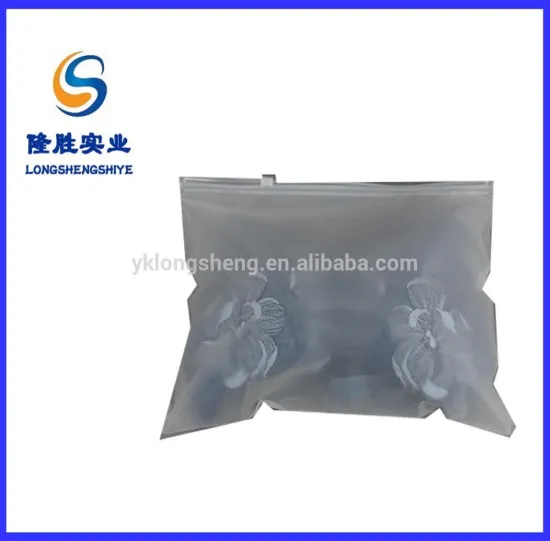clear PE bra zipper lock poly bag