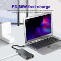 6 In 1 Type-C Hub Multiport Dock Station