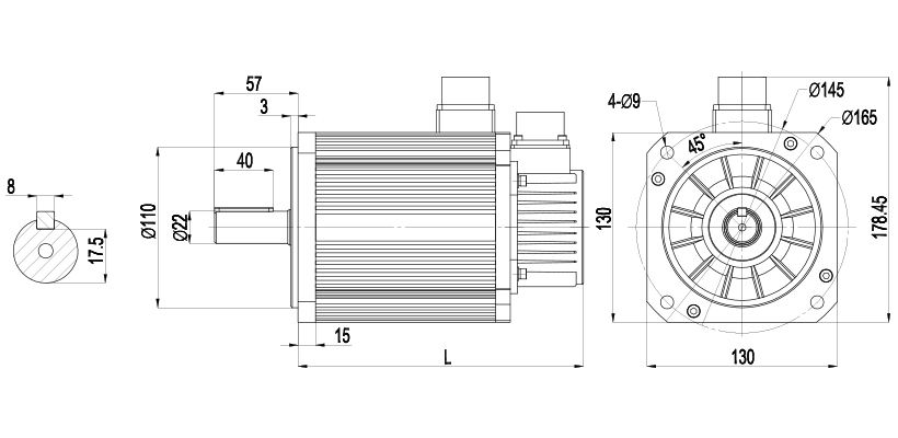 Synmot 2.3kw Servo Servo Motor Servo Motor System más barato para máquina CNC