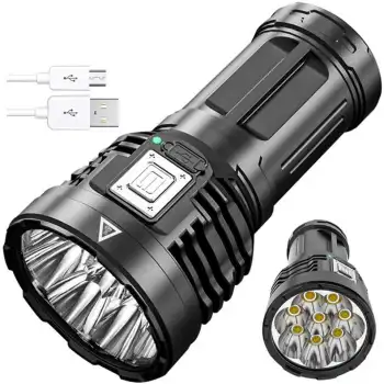 Ultra Bright USB Rechargeable Waterproof 18650 Flashlight