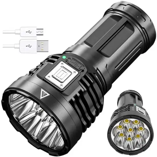 Ultra Bright USB Rechargeable Waterproof 18650 Flashlight