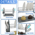 Chrome plated two tier dish rack