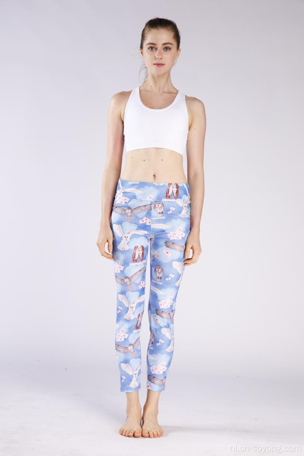 Legging met elastische print voor dames