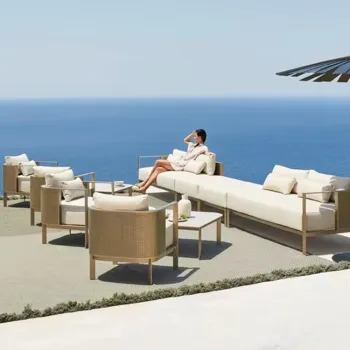 Latest Design Modern Outdoor Aluminum Patio Sofa: Durable All-Weather Exterior Furniture on Hot Sale