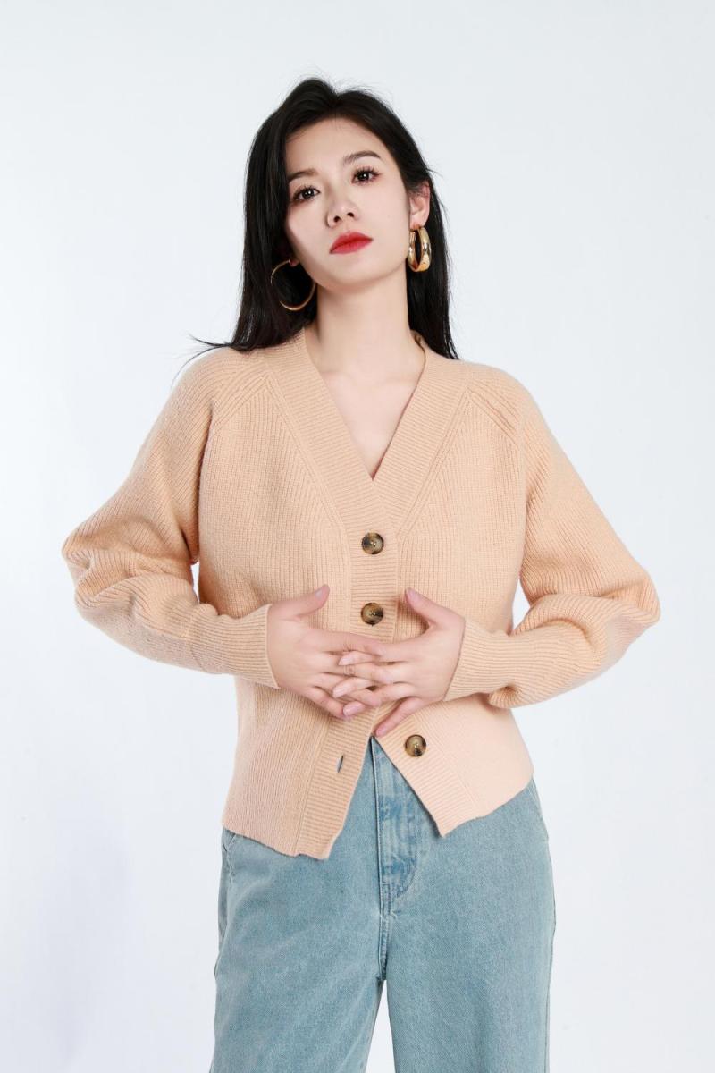 Casual Long-sleeved Woolen Cardigan