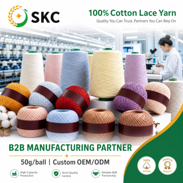 OEM ODM SKC alta qualidade forte torcido tingido 100% algodão fio de renda 7S OE de Jiangsu para tricô manual/crochê DIY anti-pilling