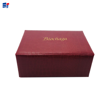 Leather cosmetic gift paper box