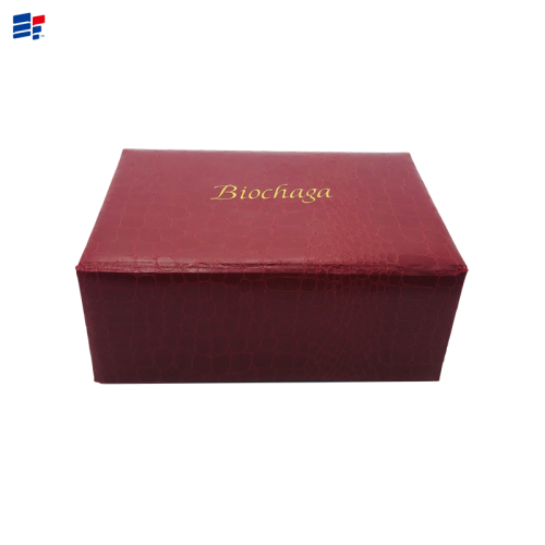 Leather cosmetic gift paper box