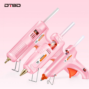 DTBD 70W 150W Professional Pink Hot Melt Mini Glue Gun Set With 7mm 11mm Hot Glue Gun Sticks For DIY Repair Hools Women Tool