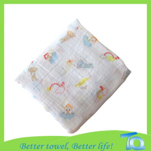 Organic Cotton Printed Muslin Baby Blankets Baby Products
