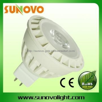 white 1X3W MR16 LED spotlight