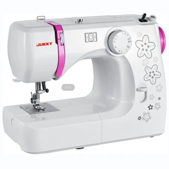 Stock Mini Home Sewing Machines China: Easy Handle, 1212 Power Adapter, Pink/Blue Light, New Condition