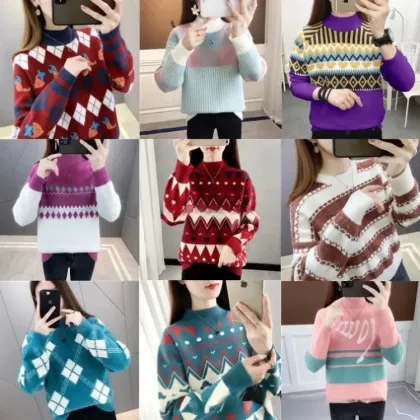 European and American Women's Cashmere Sweaters: Crew Neck, Cardigan, Turtleneck, V-Neck