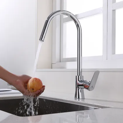 Brass Polished Industrial Kitchen Faucet