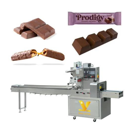Cost-effective Horizontal Packing Machine for Energy Bars, Candies, and Chocolates