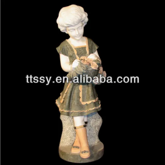 Children Stone Marble Statue