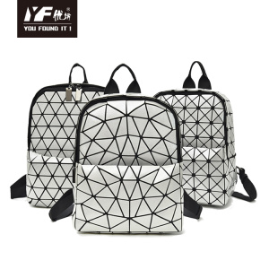 Geometric holographic luminous backpacks reflective bag