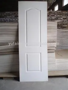Wood design white primer painted wooden door