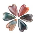 Fancy Jasper 25x40mm Love Heart Pendant for DIY Making Jewelry