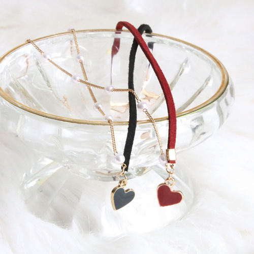 Wholesale fashion Valentine's Heart Pearl Chain necklace