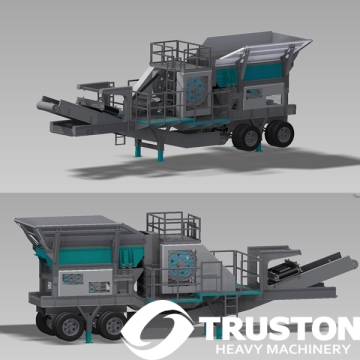 China Good Supplier,Truston New Invention, Rubber-tyred Jaw Crusher Mobile Station/Mobile Crushing Plant