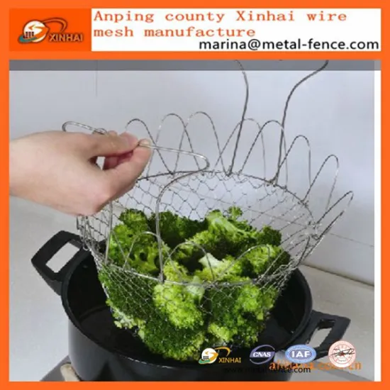 Eco-friendly Cooking French Fries Wire Mesh Mini Fry Basket(manufacture)