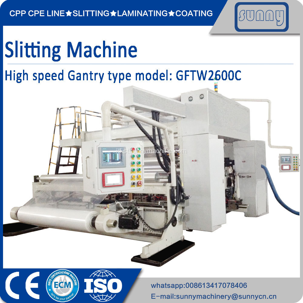 Permukaan Winding Slitter Machine SUNNY MACHINERY