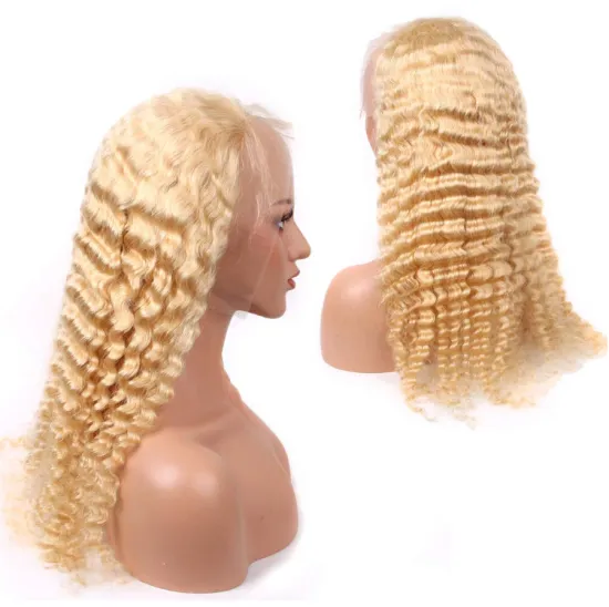 Unprocessed brazilian virgin real human long hair wig wholesale human hair lace wigs blonde 613