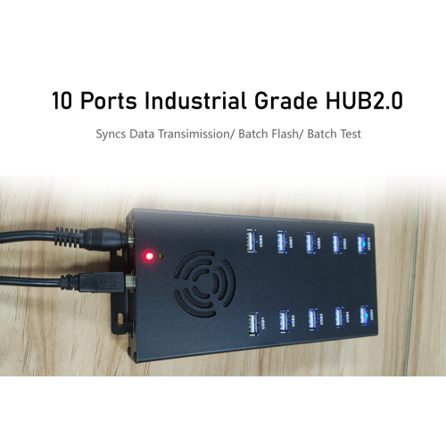 10 puertos USB 2.0 Hub de cargador de alta potencia