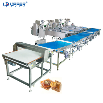 Automatic Food Packaging Line with Metal Detection and Sorting Machinery