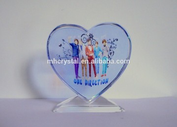 Personalized Heart Shaped Photo Crystal MH-J0692
