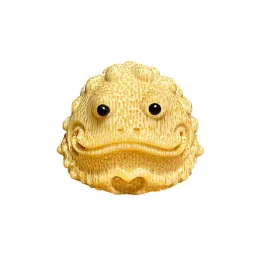 Lucky Golden Bamboo Frog Decor Figurine