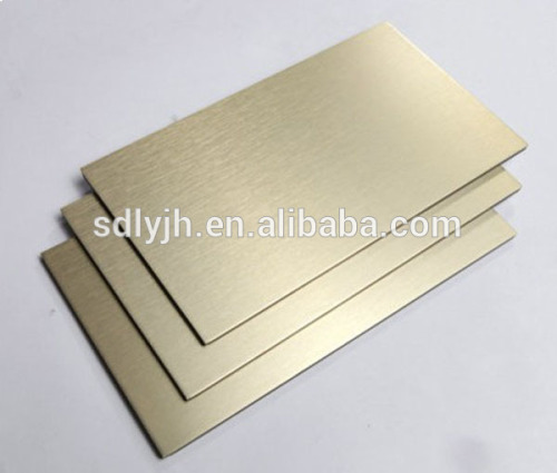 painel composto aluminu escovado ouro