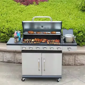Portable Heavy Duty Iron Burner Gas Grill BBQ Grills