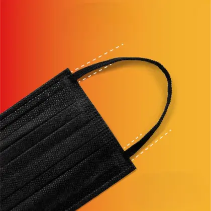 Disposable black adult protection mask