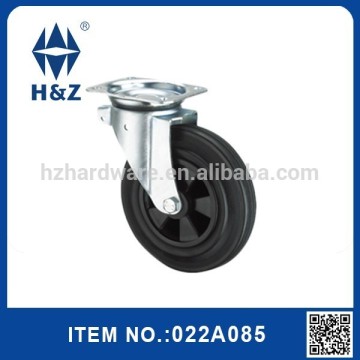 Industrial rubber european steel caster