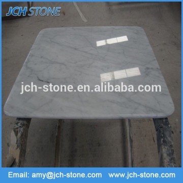 Artificial square white marble slab table top
