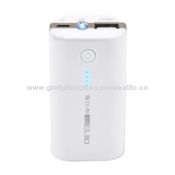 5,200mAh USB Power Bank, 90 x 42 x 22mm Dimensions