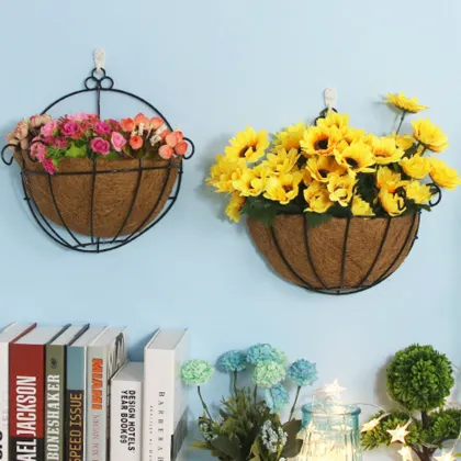 Garden Hanging Coconut Basket Liner Balcony Vegetable Flower Growing Pot Basket Liners Planter Wall Home Decoration