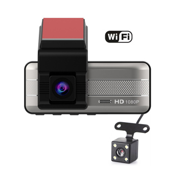 2 Channel IPS Screen Dash Camera with Front and Rear Dual Lens 1080P WiFi Car Black Box