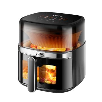 6L Air Fryer with Viewable Window and Nonstick Basket: Smart Home Kitchen Cooker