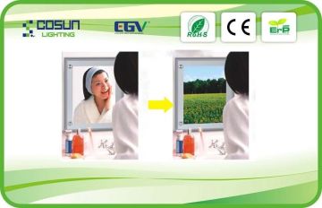Display Led Magic Mirror Light Box , Crystal Advertising Led Illuminated