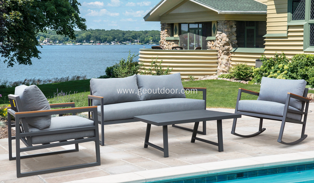 4pcs patio garden use swivel sofa set