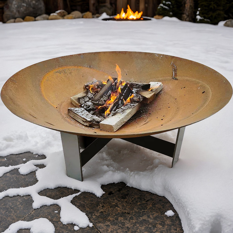 Weathering steel brazier