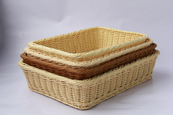 Handweaved washable polypropylene supermarket display basket