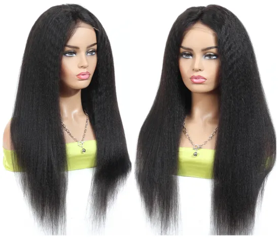 Natural Human Hair Brazilian 360 Frontal Wig Cuticle Aligned Unprocessed Mink Brazilian 360 Lace Front Wig Kinky Straight Hair