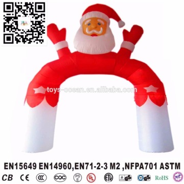 Advertising Inflatable Christmas Santa Claus Arch For Promotion Decoration
