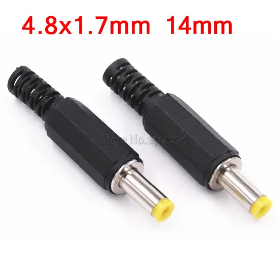 10Pcs DC Plug Male Electrical Socket Outlet DC Outlet 4.8X1.7MM 4.8*1.7
